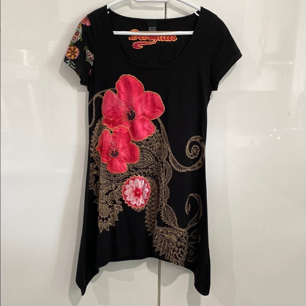 ☀️SUMMER SALE☀️ Desigual Black Floral Women's Top